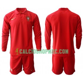 Portogallo Bambino Maglia Prima Euro 2020 Manica Lunga (+ Pantaloncini)